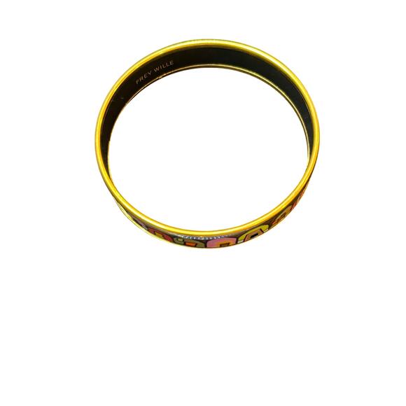 Frey Wille Bordered Bangle Bracelet Hommage à Hundertwasser Street Rivers Design - Picture 3 of 4